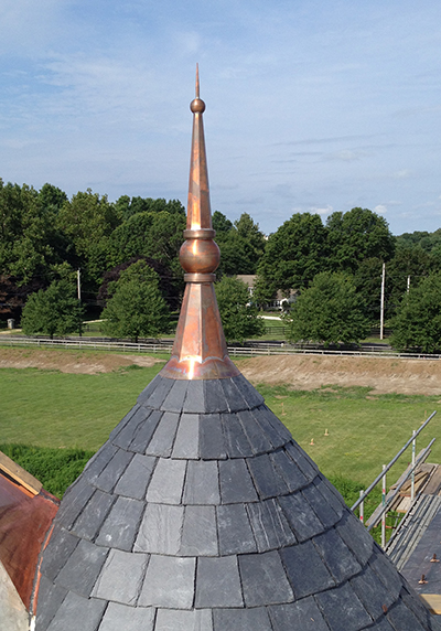 Ball and Spire Finial Installed